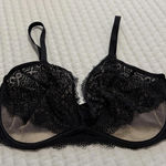 Adore Me  42DDD Underwire Sheer Cup Bra Black Nude Mesh / Lace NWT Photo 0