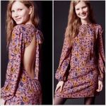 For Love & Lemons  Pink Floral Open Back Long Sleeve Mini Dress Photo 1