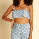 Billabong WRANGLER X rodeo blue western boho jean style strappy top NWT Photo 1