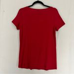 Attention  Short Sleeve Basic Top Round Neck Cotton Women’s Large Red Photo 6