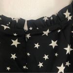Nasty Gal  Black White Star Print Lace Up Tie Front Ruffle Fit Flare Mini Dress Photo 9