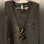 Vintage‎ VTG Jolibel Made In Canada Olive Green Tunic w/ Necklace Sz 16 Photo 2