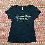 RETRO ADVICE SAVE YOUR BREATH BLACK BAR TEE Photo 0
