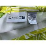 Chico's Y2k  Flare Skirt Small Lim Green Floral Ruffled Beachy Summer Tropical Photo 5