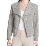 Calvin Klein New! Textured Knit Flyaway Jacket Blazer Open-Front Zip-Pockets LRG Photo 0