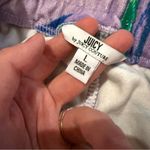 Juicy Couture Juicy‎ Couture Purple Swirl Tie Dye Terry Cloth High Rise Pull-On Shorts Sz L Photo 4