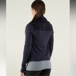Lululemon navy striped iconic wrap cashmere blend long sleeve sweater 4 Photo 1