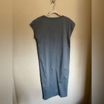 Everlane the luxe cotton side slit tee shirt midi dress sz small cap sleeve blue Photo 5
