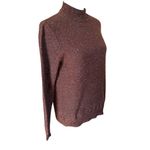 Alfred Dunner Petite PS burgundy brown long sleeve mock neck sweater Photo 1
