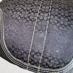 Coach Vintage Y2K Jacquard Black Textured Canvas Leather Hobo Bag Shoulder Purse Photo 9