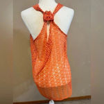 Xl swim fishnet coral color coverup shirt​​​ Orange Photo 1