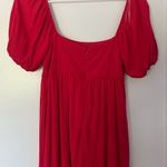 Altar'd State Red puff sleeve dress Photo 1