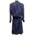 Vintage Blue Red and Black‎ Paisley Dress Sz L Size L Photo 5