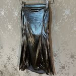 Urban Outfitters  Silver Metallic Strapless Bodycon Mini Dress NWT Photo 3