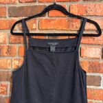 EXPRESS womens vintage cargo overall midi dress black 3/4 Photo 1