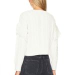 1. State NWT  Fringe Sleeve Cable Sweater | Size: Large Photo 1