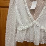 Divided H&M  Size Small White Sheer Bohemian Style Top New With Tags. Photo 2