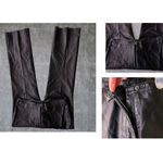 EXPRESS VTG World Black Leather Pants Size 11/12 High Rise Straight Leg … Photo 4