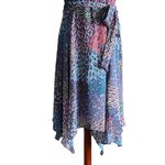 MSK Sleeveless Belted Asymmetrical Hem Dress Blue Size 12 Photo 5