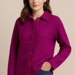 Karen Scott Vintage  Women’s Wool Coatigan Blazer Pink Purple Button Up Medium Photo 0