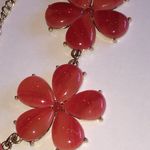 Floral Pink Melon Color Boho Retro Statement Necklace Photo 3
