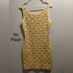 Iridescent Vintage Hand Sequined Beaded Embellished Stretch Dress New Years Eve Gold Size XS Photo 15