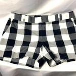 ANN TAYLOR LOFT WO SZ 2. BLACK WHITE PLAID SHORTS Photo 0