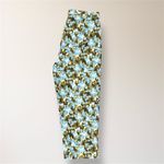 Style Company 8P Blue Olive Abstract Cotton Cropped Pants Casual Artsy Boho Photo 3