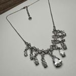 Carolee Rhinestone Silver Tone Clear Necklace Evening / Wedding Wear Signed Photo 3