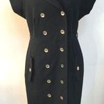 Calvin Klein Wrap Dress Gold Button Size 12 (0025) Photo 0