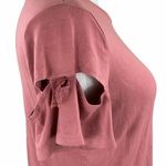 Topshop Dusty Pink Cute Cut Out Bow Detail Short Sleeve Tee Photo 3