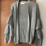RD Style  ruffled tier bell sleeves open Grey cardigan XS but run large Photo 1