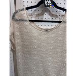 American Eagle Outfitters Lace Sheer Overlay Top Short Sleeve Scoop Neck Beige Photo 1