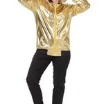 Costume Gallery Hip Hop Costume Jacket Gold Size M Photo 0