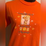 Jerzees EUC  Vintage 2002 Orange and Yellow Gift Giving Bear Graphic Tee size s Photo 1