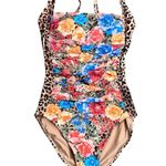Johnny Was NWT! Cheetah Animal Print Ruched One Piece Swimsuit - Size XS Photo 6