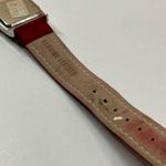 Pedre | Vintage Red Genuine Leather Silver Watch Photo 3