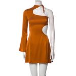 Cult Gaia  One Shoulder Waist Cut-Out Taja Ginger Dress Orange Size M Photo 3