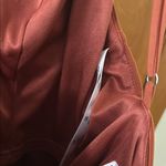 Orange Ruched Spaghetti Strap Maxi Gown Size 6 Photo 4