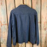 Dress Barn Vintage  Embroidered Appliqué Button zip Denim Shirt XL Photo 5