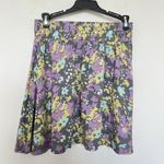 Frenchi Floral Purple smoked waist Skirt MEDIUM floral daisy Bohemian Photo 7