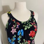 Calvin Klein Black & Florals Flared A-Line Skirt Maxi Dress M Medium Photo 5