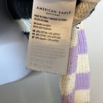 American Eagle  Striped Multicolor Cropped Crewneck Sweater Women's Small Photo 1