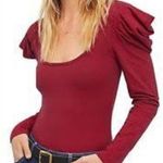 Free People  Penelope Ruffled T Shirt Photo 1