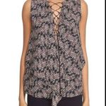 Derek Lam 10 Crosby Printed Silk Lace Up Top 0 XS Photo 0