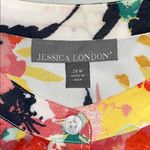 Jessica London Size 26W White - Floral Print Sheer Button Up Tunic Blouse Top Photo 4