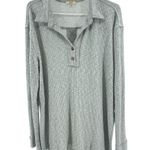 Kori  Ribbed pale blue Tunic Henley style S oversized lightweight casual Photo 0