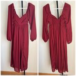 Abercrombie & Fitch  Burgundy Long Sleeve  MIDI Dress Photo 1