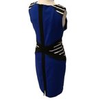 Ivanka Trump  Blue and Black Sleeveless With Back Walking Split Dress Photo 6