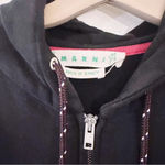 Marni Dance Bunny Black Embroidered Patch Cotton Hoodie Long Sleeve Oversized Size 4 Photo 6